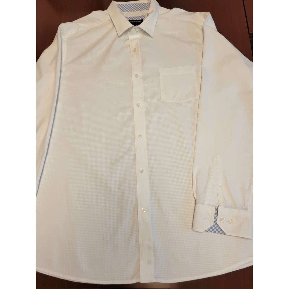 Johnston & Murphy Shirt  XXL  White casual button-up Long sleeve formal, casual - Picture 3 of 4